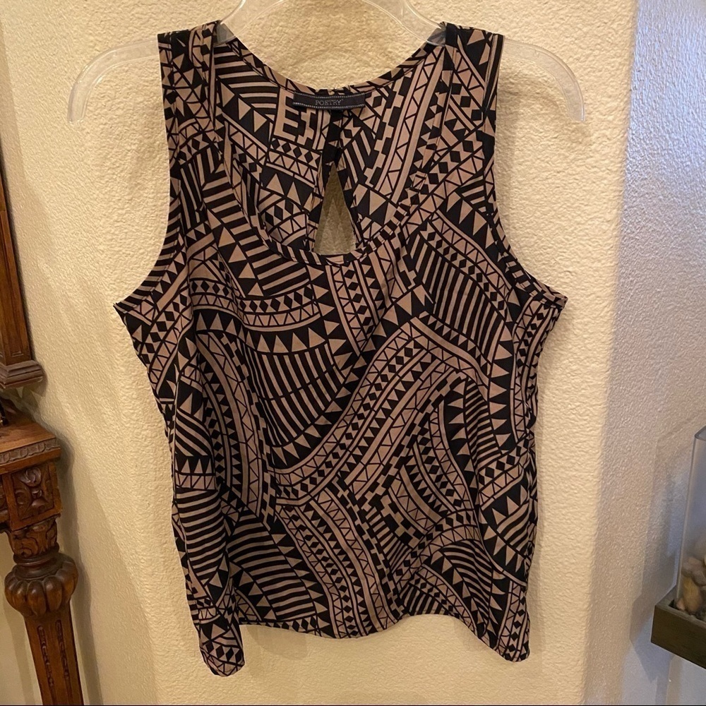 POETRY Pattern Open Back Tank Top